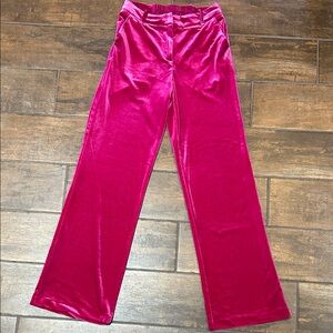 Skies Are Blue Fuchsia Velvet Pants size XS